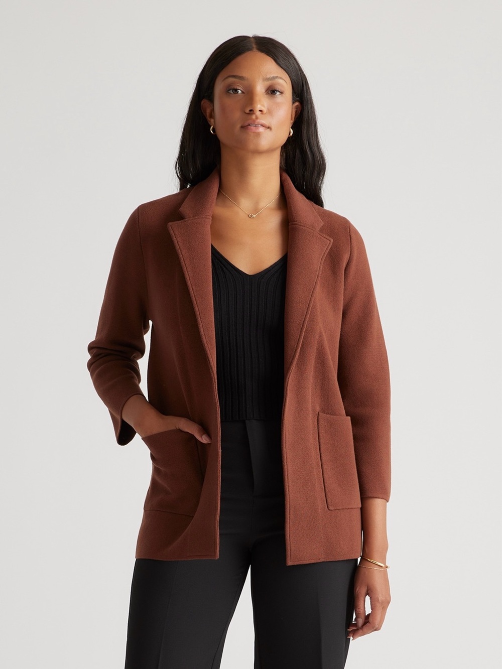 Quince 100% Organic Cotton Knit Blazer